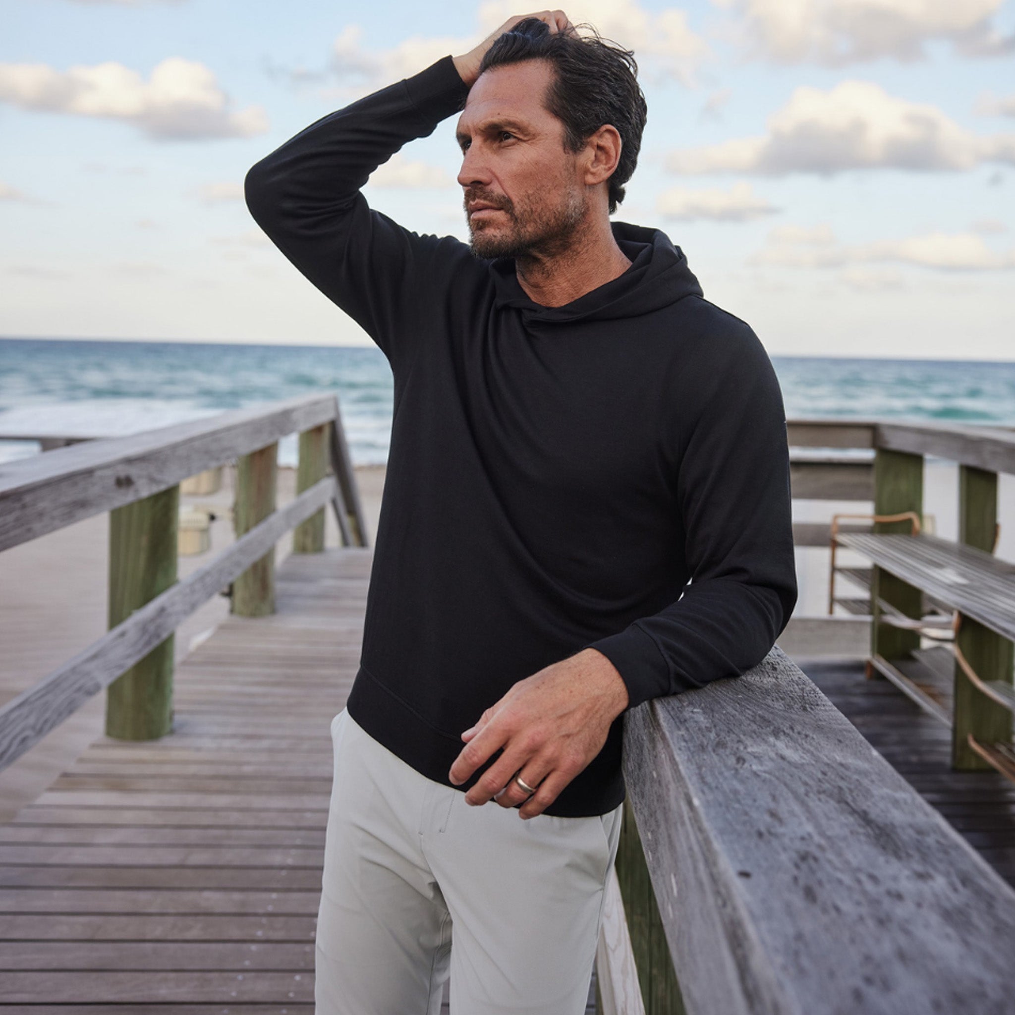 Cloud Cotton Hoodie Black