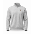 Louisville Heather Cloud Cotton Quarter Zip Pullover Light Grey