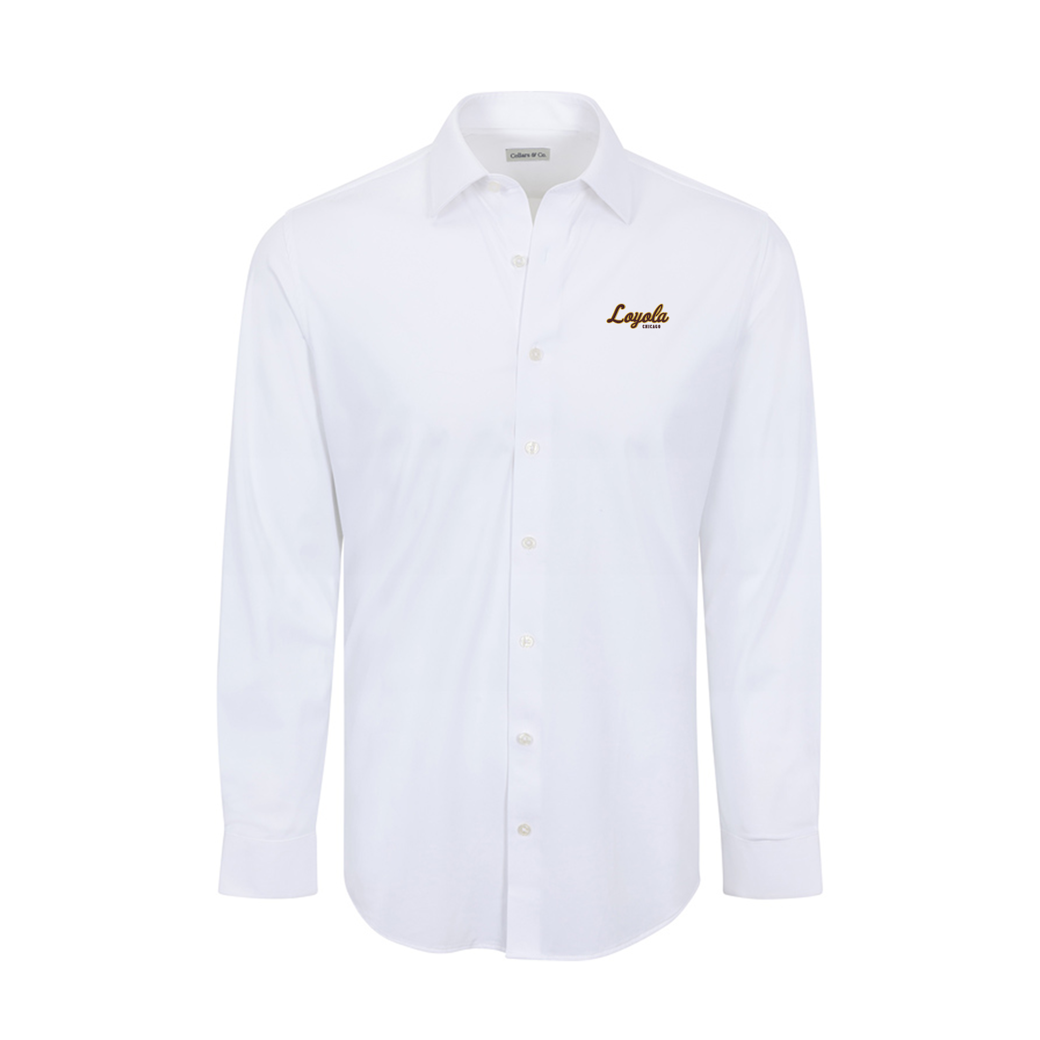 Loyola Chicago Apex Performance Dress Shirt White