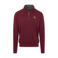 Loyola Chicago Merlot Heather Cloud Cotton Quarter Zip Pullover
