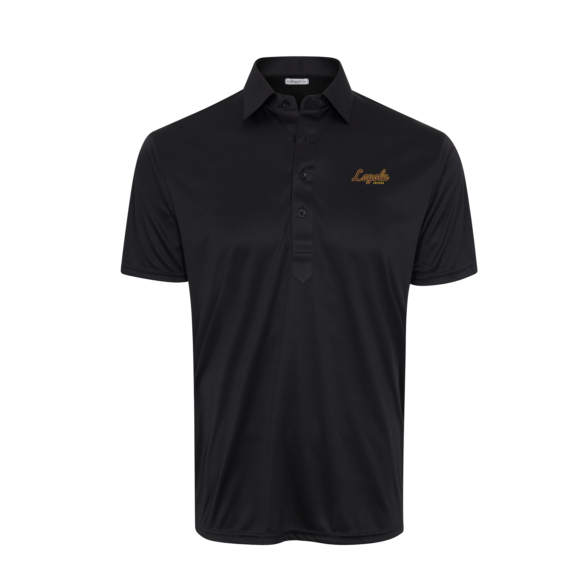 Loyola Chicago Semi-Spread Collar Polo Black