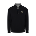 Florida State Heather Cloud Cotton Quarter Zip Pullover Black with Light Grey Trim