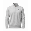 Marquette Heather Cloud Cotton Quarter Zip Pullover Light Grey