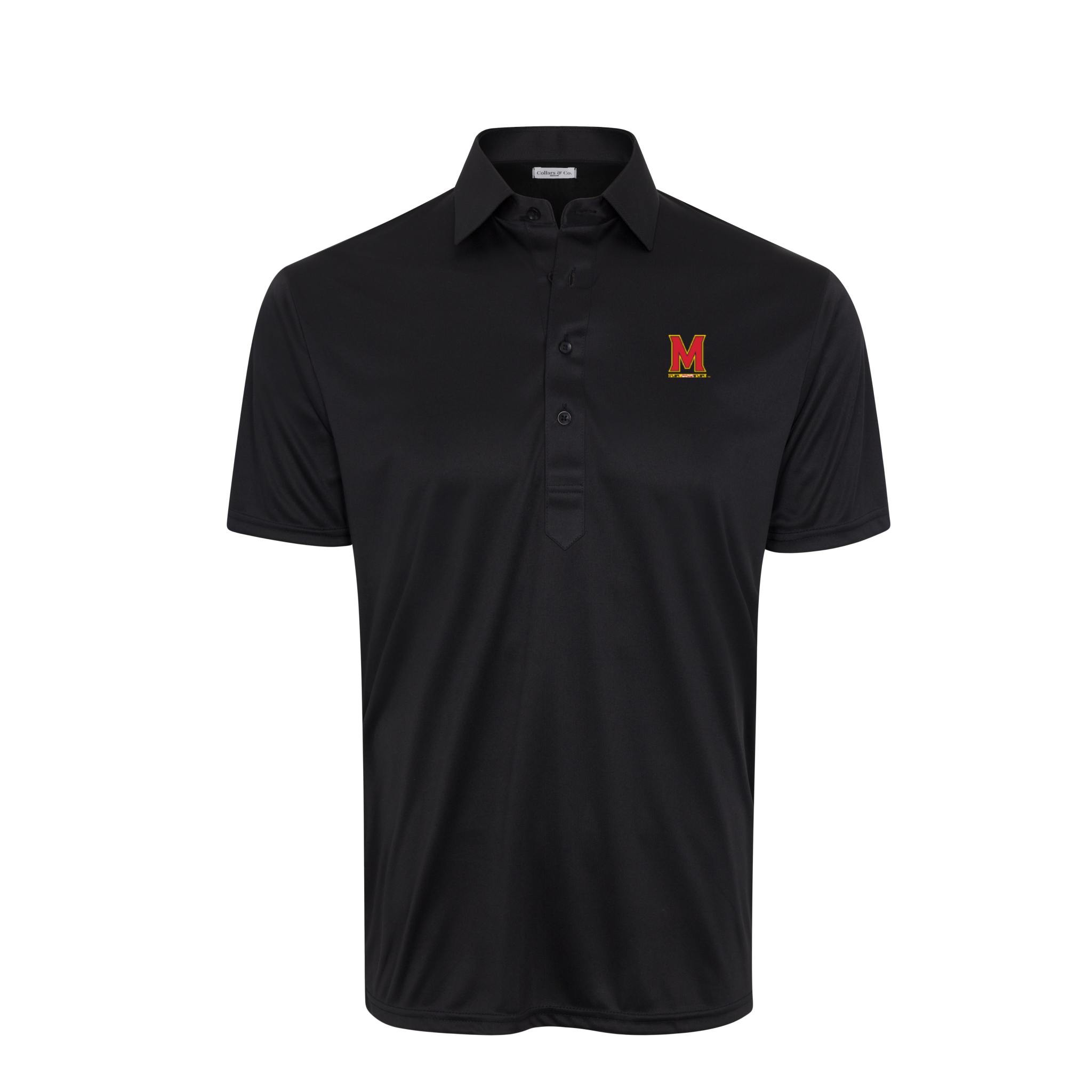 Maryland Semi-Spread Collar Polo Black