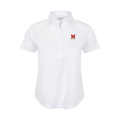 Maryland Women's Cap Sleeve Semi Spread Polo White