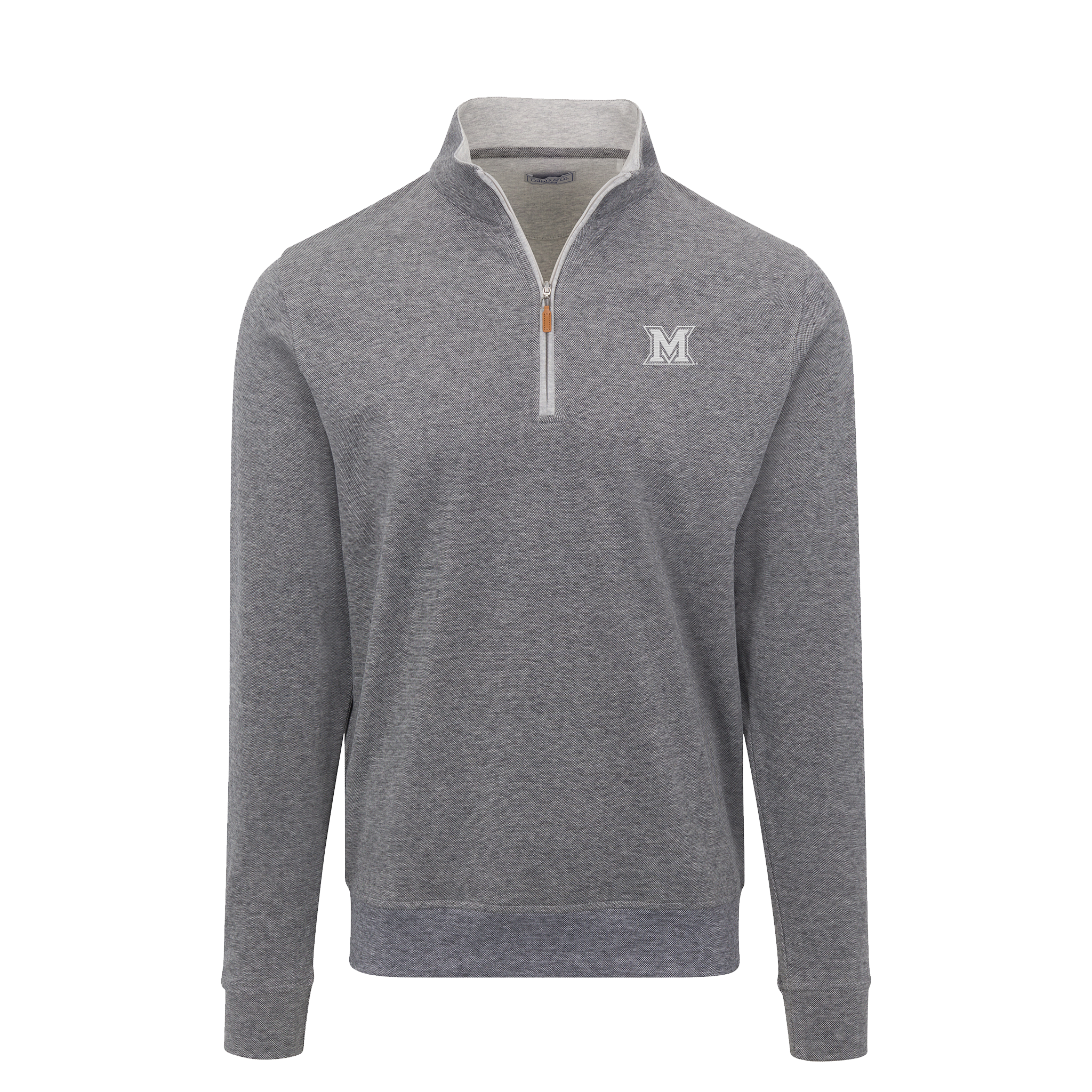 Miami Ohio Cloud Textured Quarter Zip Pullover Granite