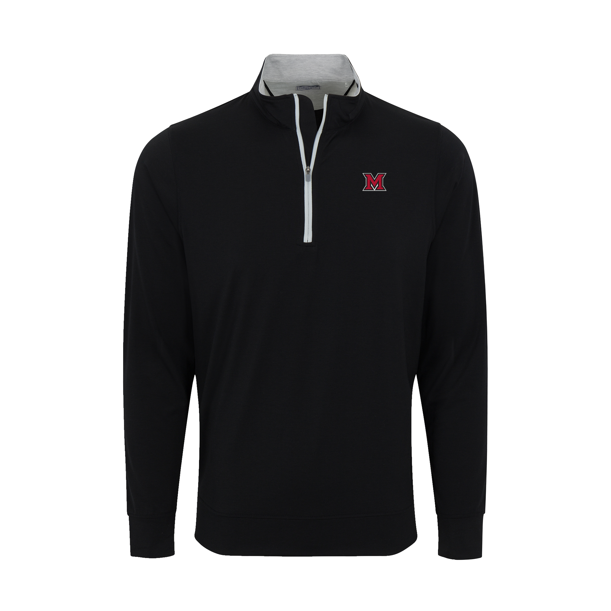 Miami Ohio DriRelease® Performance Pullover Black with Light Grey Trim