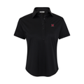 Miami Ohio Women's Cap Sleeve Semi Spread Polo Black
