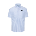 Michigan Featherweight Flex Polo Camden White with Blue Stripe