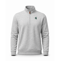 Michigan State Heather Cloud Cotton Quarter Zip Pullover Light Grey