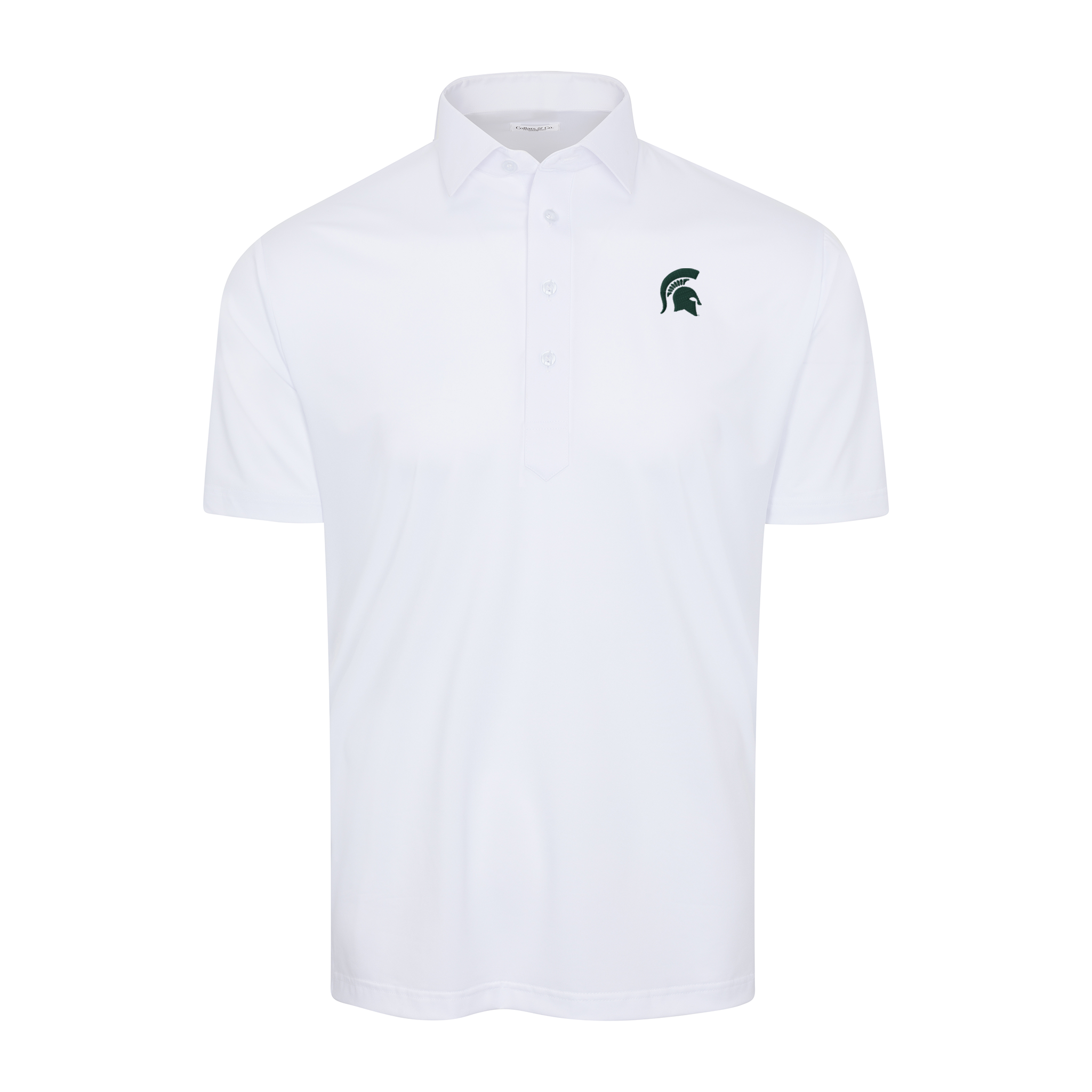 Michigan State Semi-Spread Collar Polo White