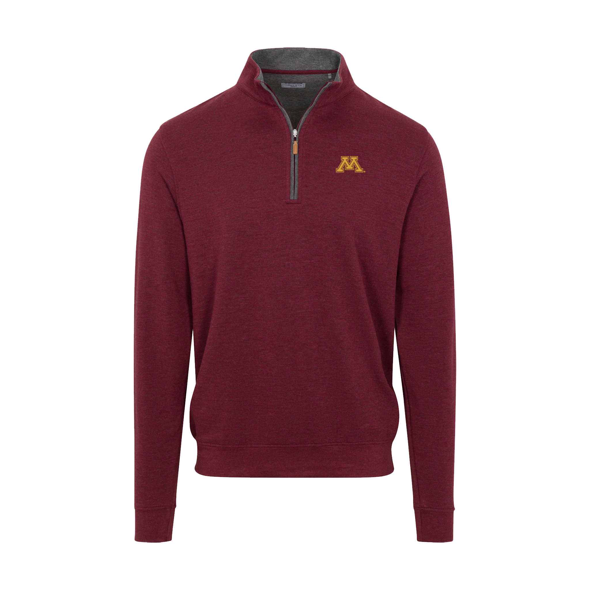 Minnesota Merlot Heather Cloud Cotton Quarter Zip Pullover
