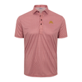 Minnesota Semi-Spread Collar Polo Maroon Houndstooth