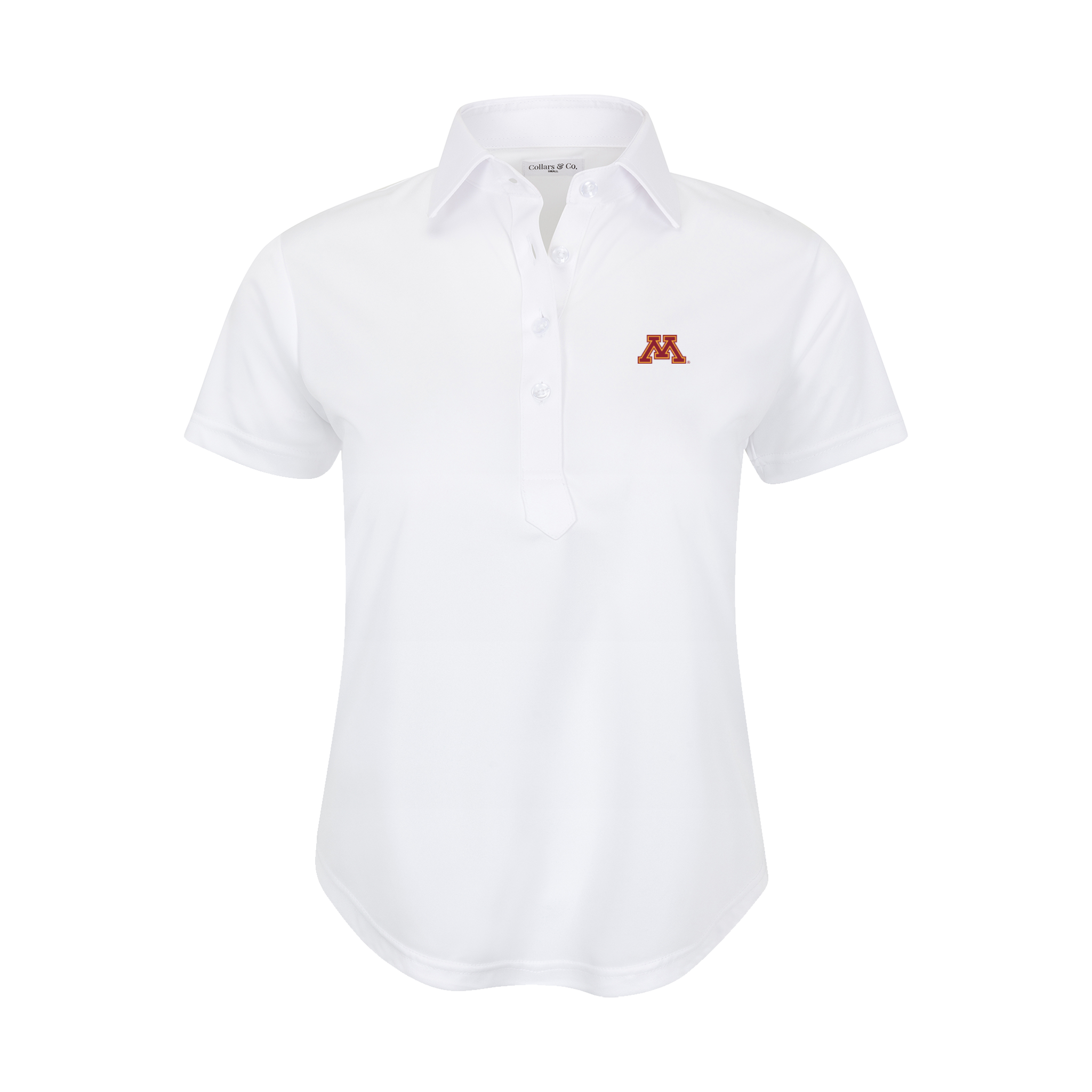 Minnesota Women's Cap Sleeve Semi Spread Polo White