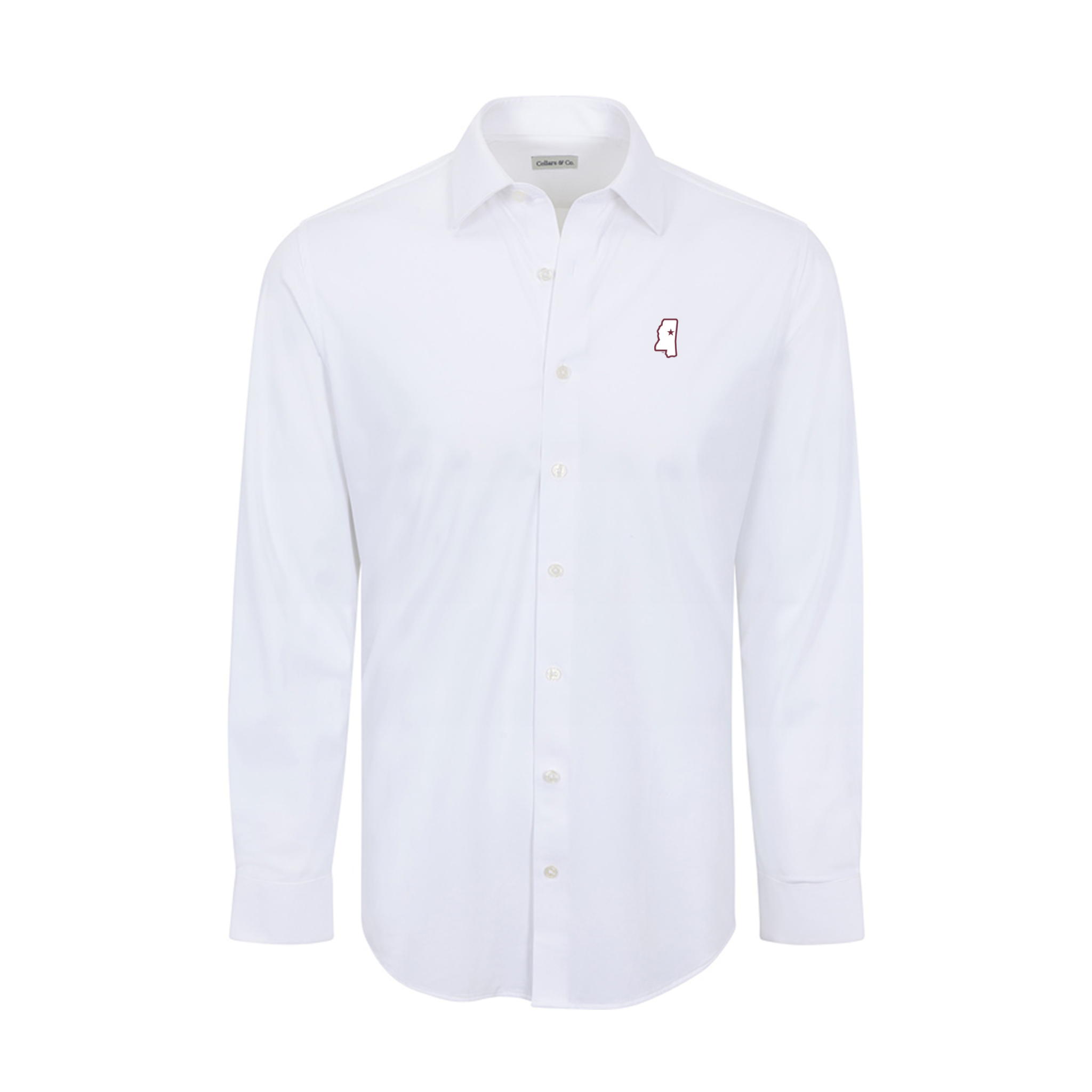 Mississippi State Apex Performance Dress Shirt White