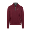 Mississippi State Merlot Heather Cloud Cotton Quarter Zip Pullover