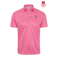 Nebraska Leadership Society Semi-Spread Collar Polo Red Houndstooth - Original Fit
