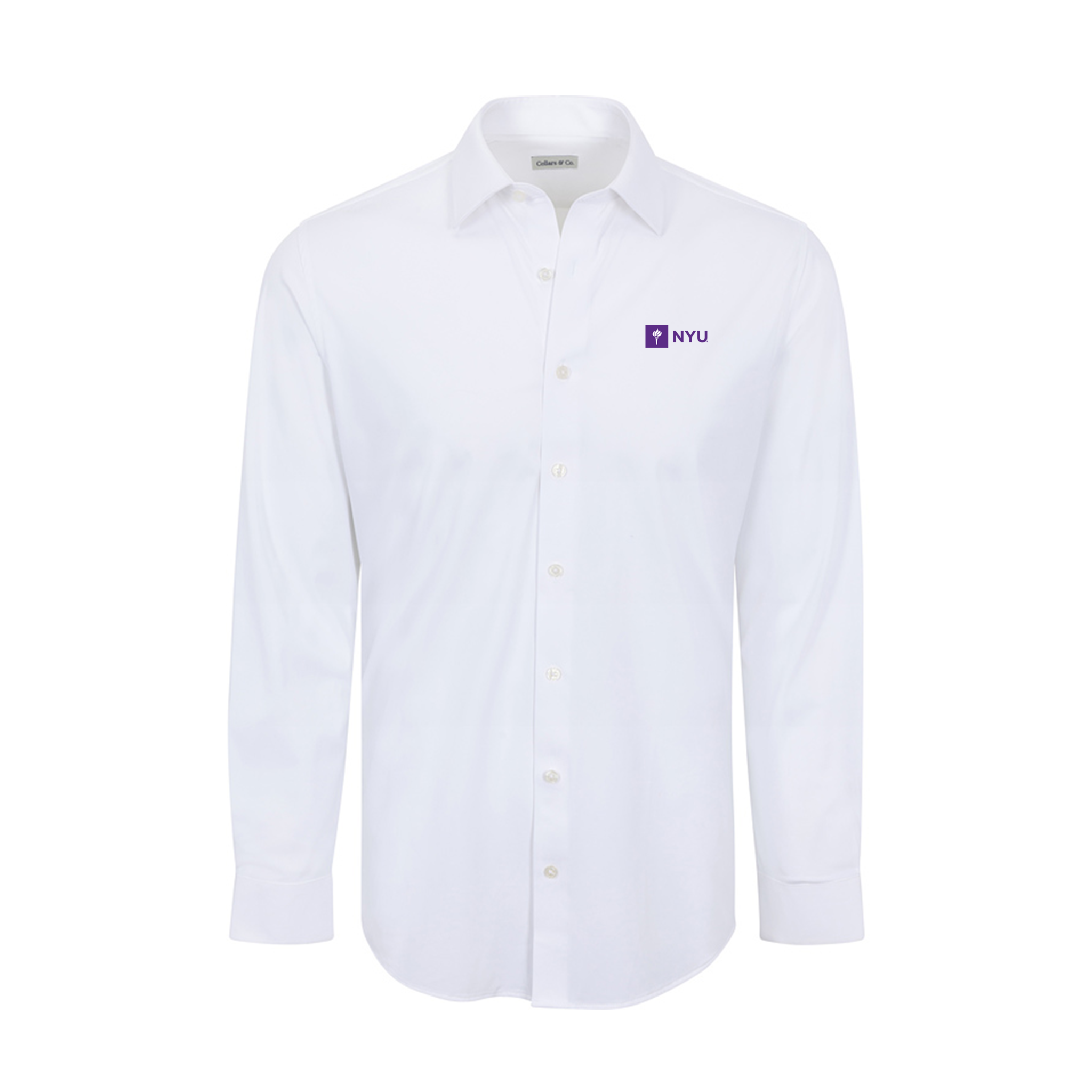New York University Apex Performance Dress Shirt White