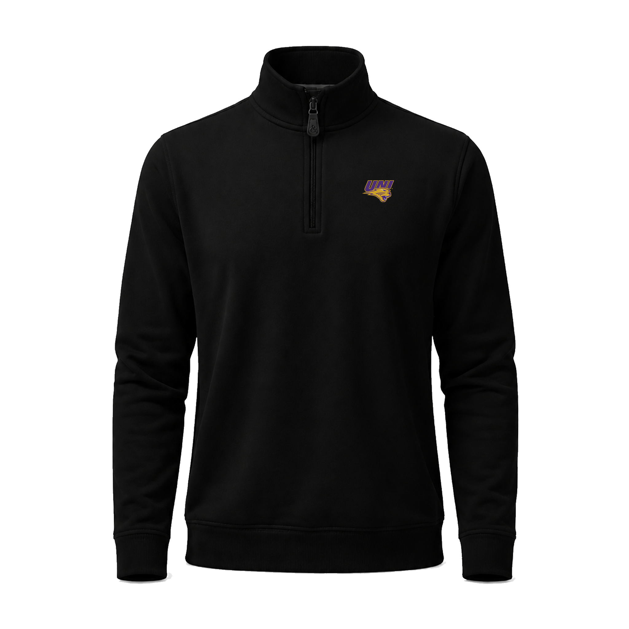 Northern Iowa Cloud Cotton Quarter Zip Pullover Black