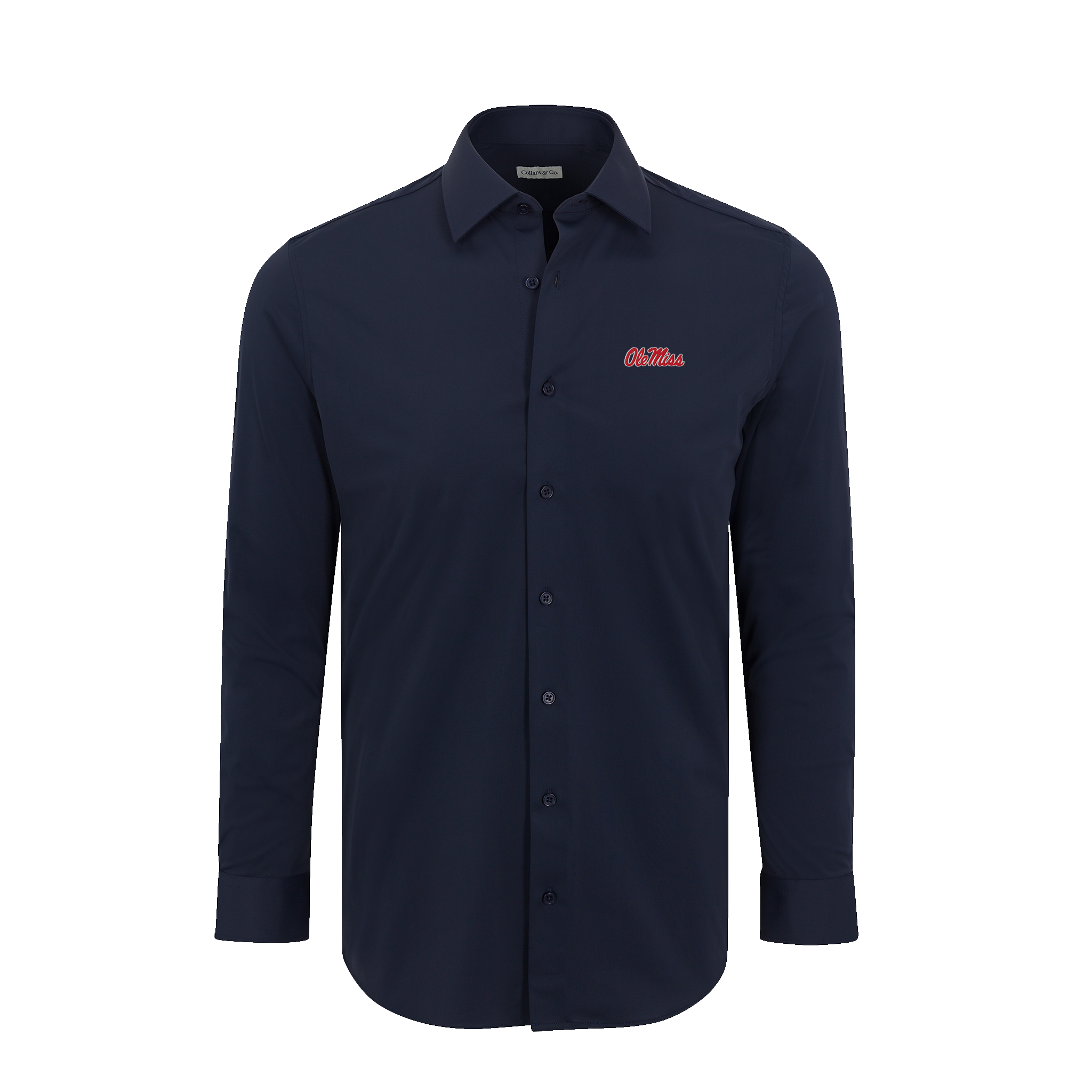 Ole Miss Apex Performance Dress Shirt Navy
