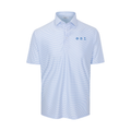 Collars & Co. Phi Beta Sigma Featherweight Flex Polo Camden White with Blue Stripe