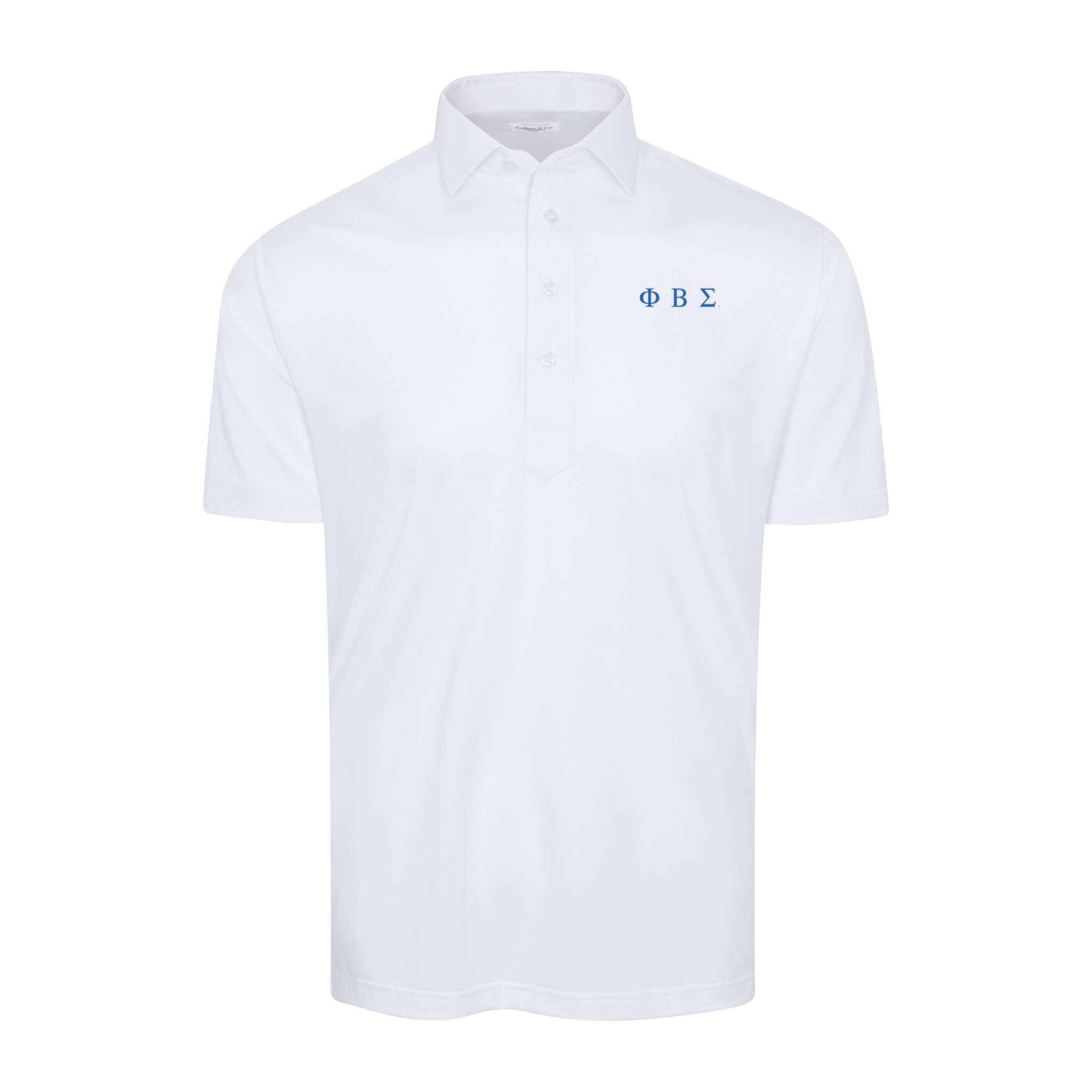 Collars & Co. Phi Beta Sigma Semi-Spread Collar Polo White