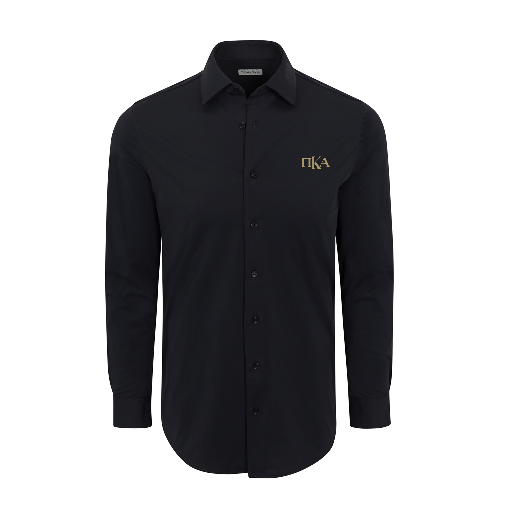 Collars & Co. Pi Kappa Alpha Apex Performance Dress Shirt Black