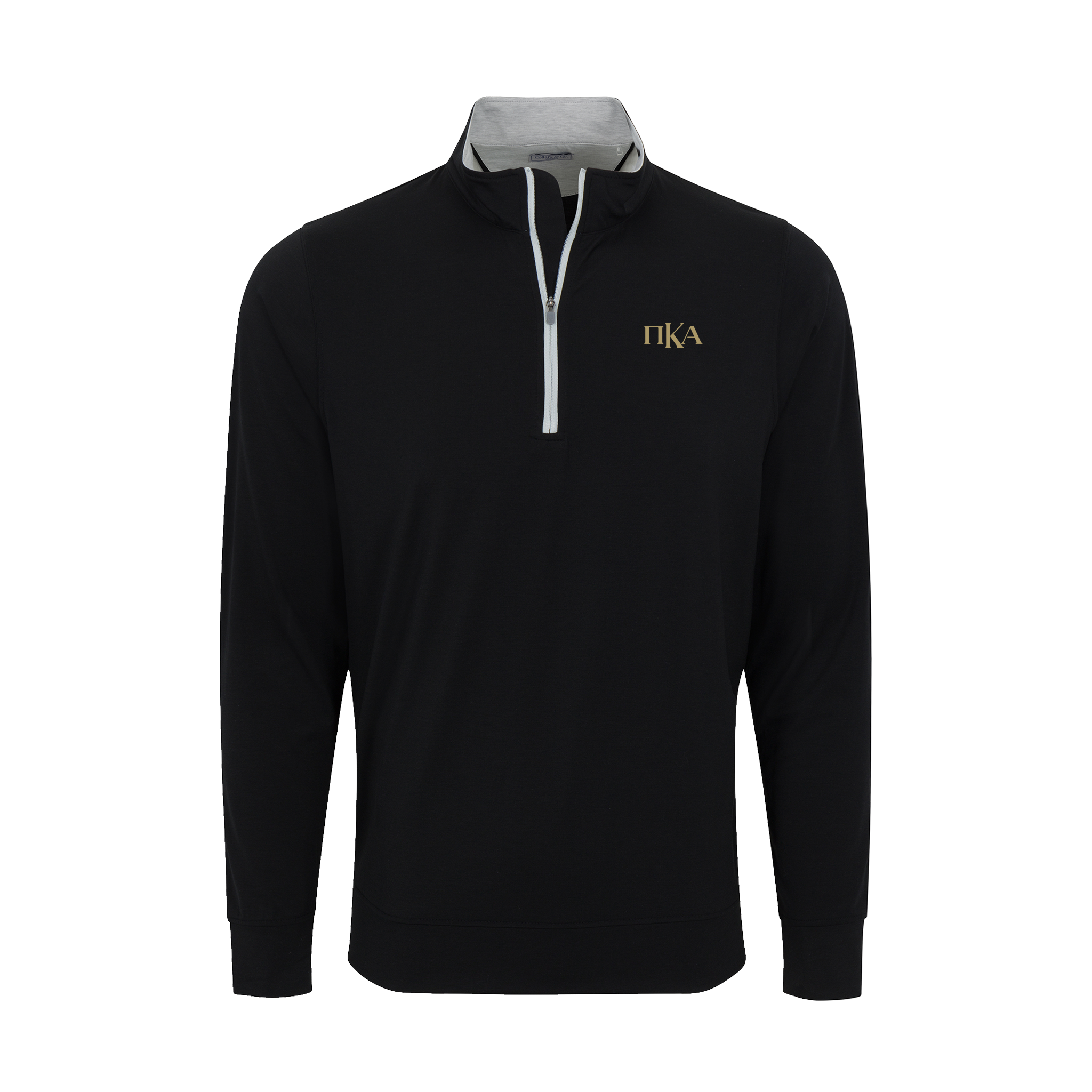 Collars & Co. Pi Kappa Alpha DriRelease® Performance Pullover Black with Light Grey Trim
