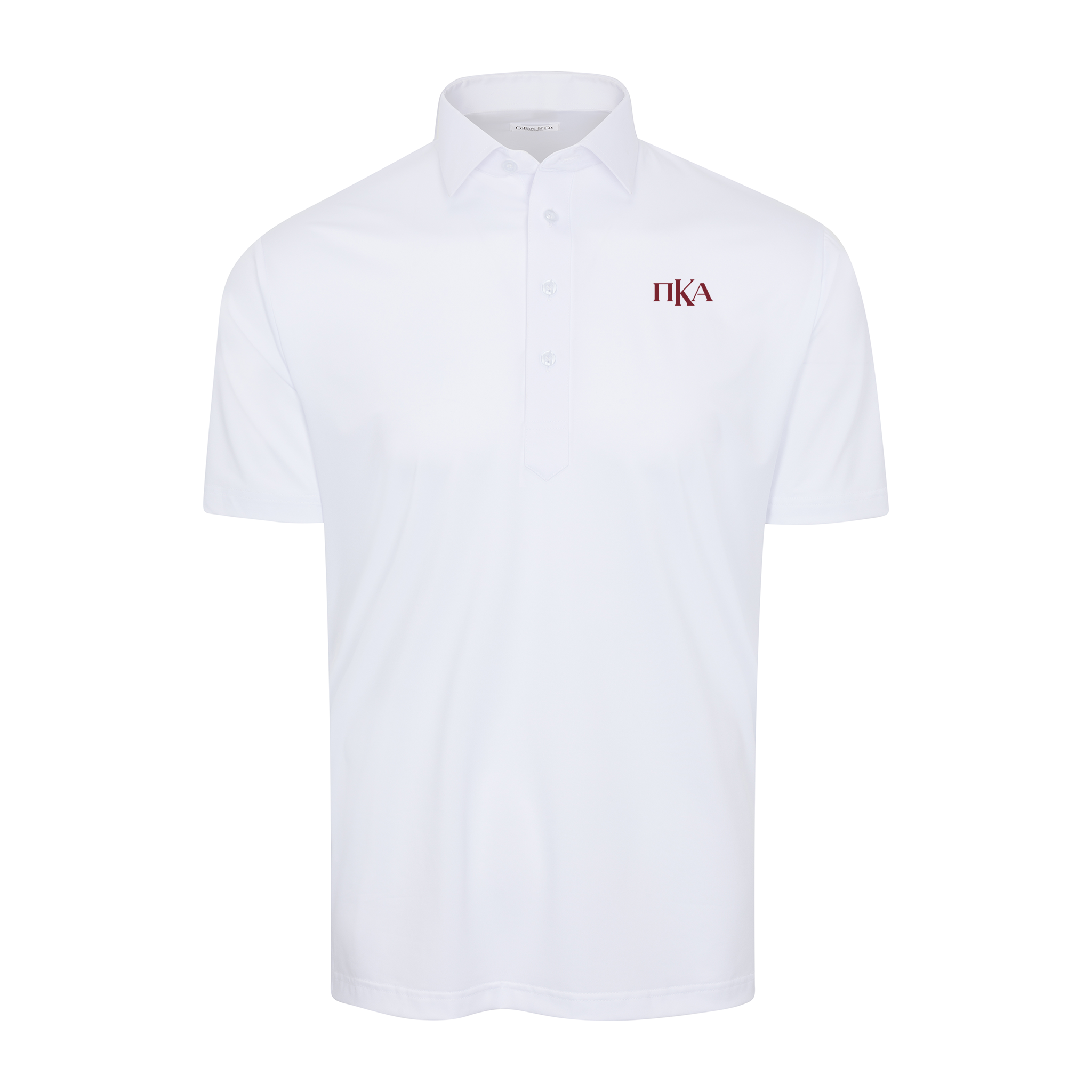 Collars & Co. Pi Kappa Alpha Semi-Spread Collar Polo White