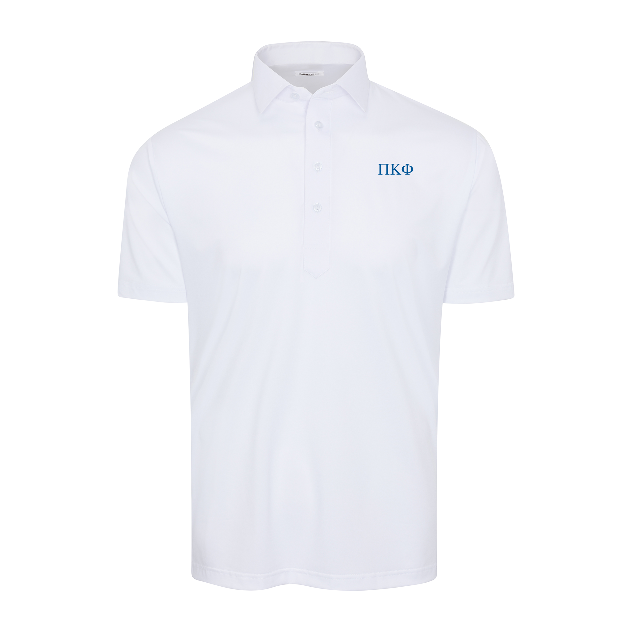Collars & Co. Pi Kappa Phi Semi-Spread Collar Polo White