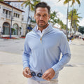 Palm Pima Blend Quarter Zip Blue