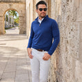 Palm Pima Blend Quarter Zip Navy