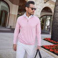 Palm Pima Blend Quarter Zip Pink