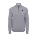 Penn State Grey Melange Cashmere Touch Australian Merino Quarter Zip Sweater