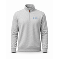 Collars & Co. Phi Beta Sigma Heather Cloud Cotton Quarter Zip Pullover Light Grey
