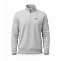 Collars & Co. Phi Gamma Delta Heather Cloud Cotton Quarter Zip Pullover Light Grey