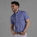 Oxford Button Down Collar Polo Blue Gingham Original