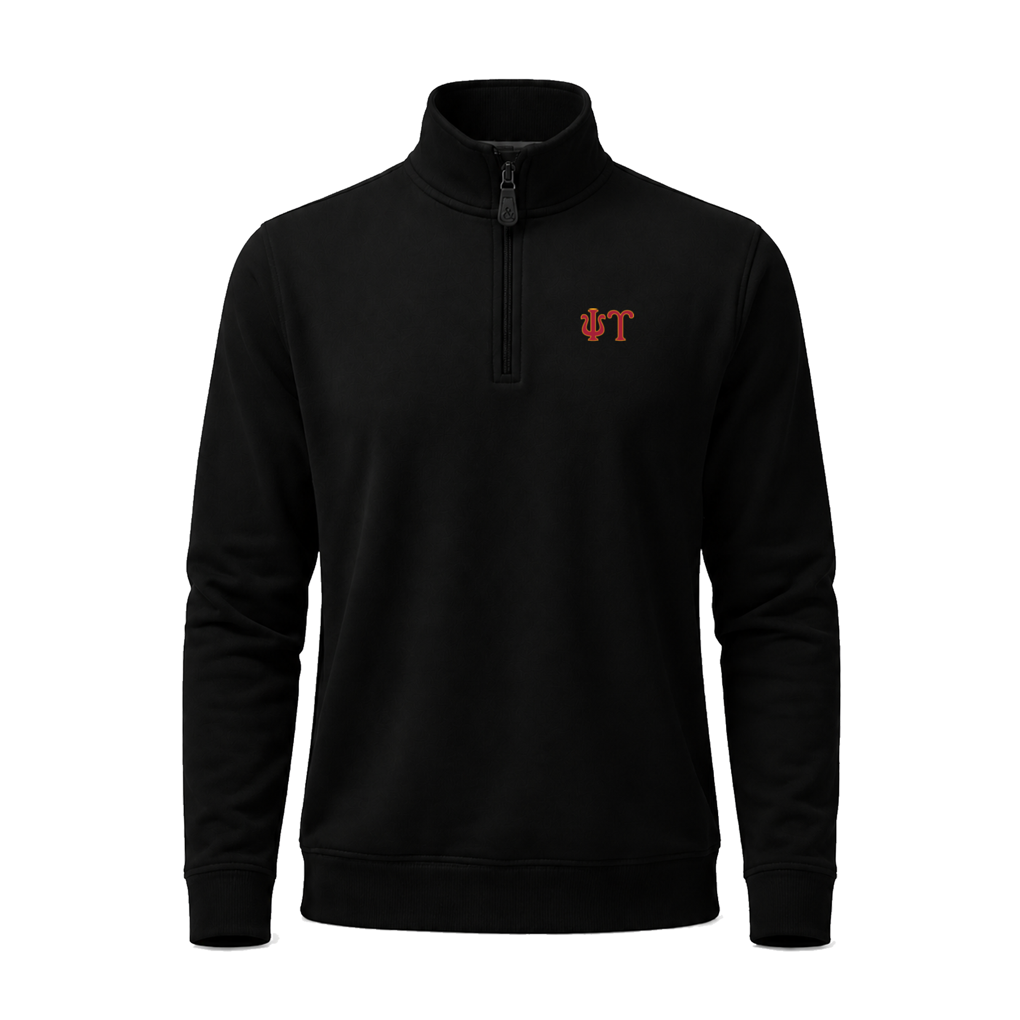 Collars & Co. Psi Upsilon Cloud Cotton Quarter Zip Pullover Black
