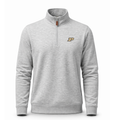 Purdue Heather Cloud Cotton Quarter Zip Pullover Light Grey