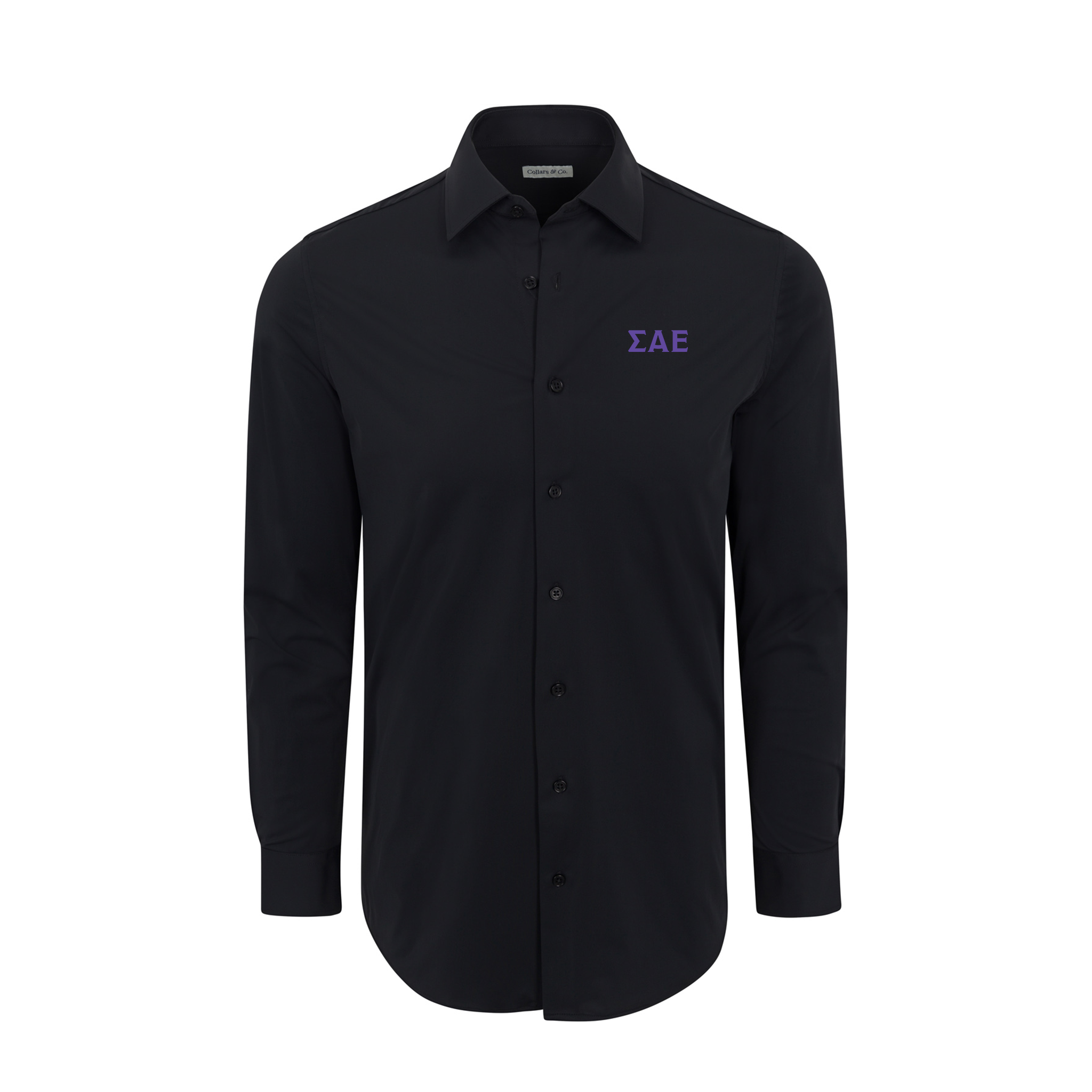 Collars & Co. Sigma Alpha Epsilon Apex Performance Dress Shirt Black