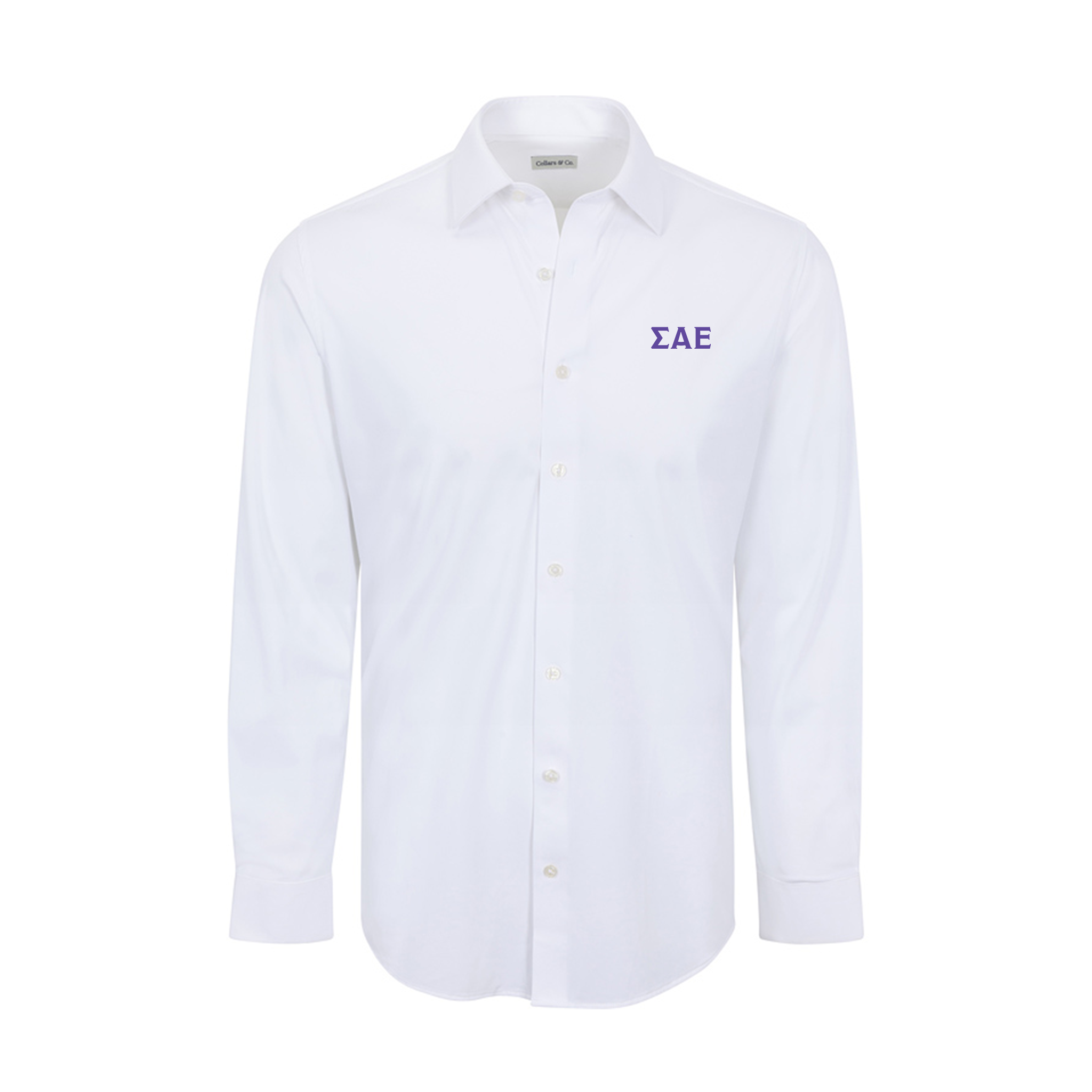 Collars & Co. Sigma Alpha Epsilon Apex Performance Dress Shirt White