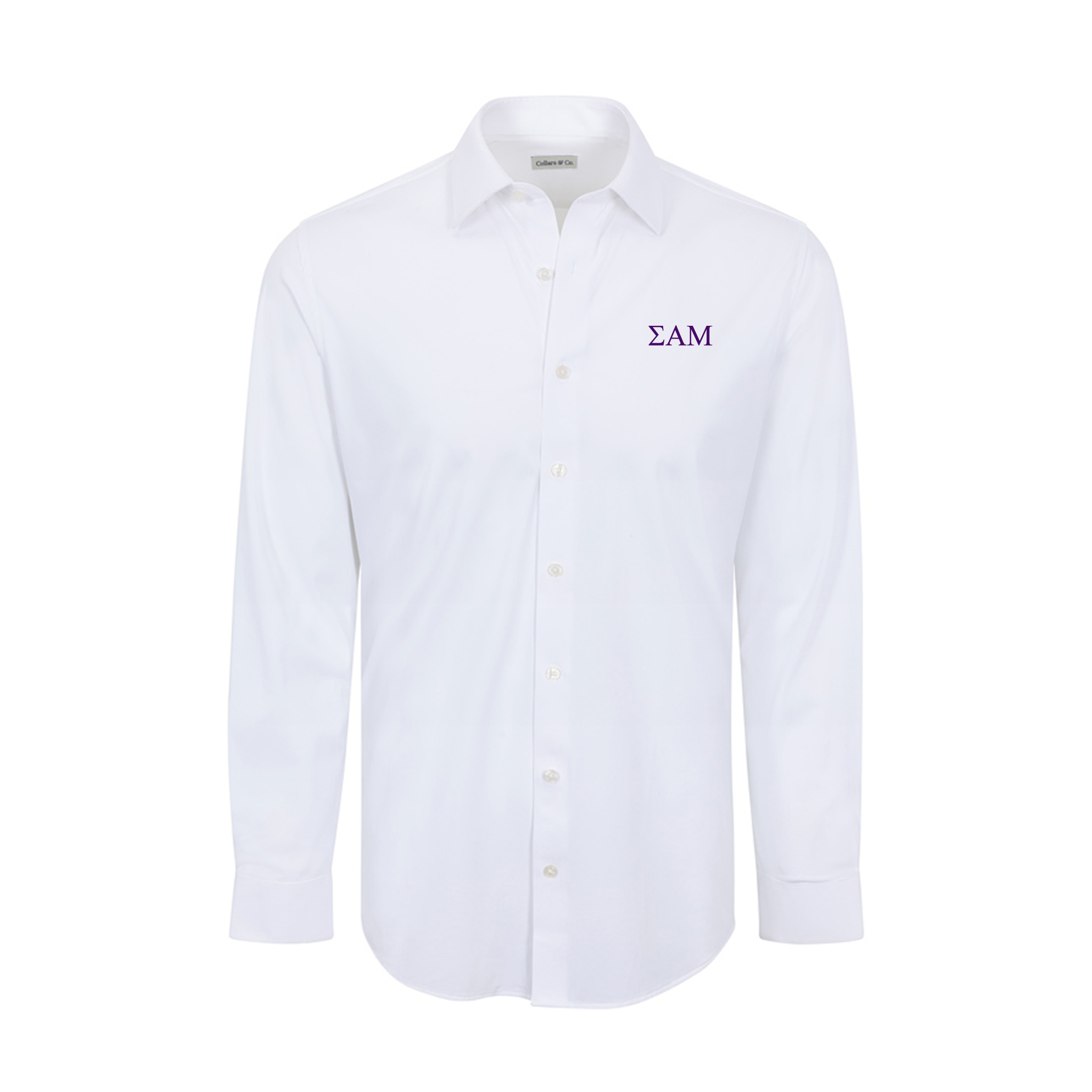 Collars & Co. Sigma Alpha Mu Apex Performance Dress Shirt White
