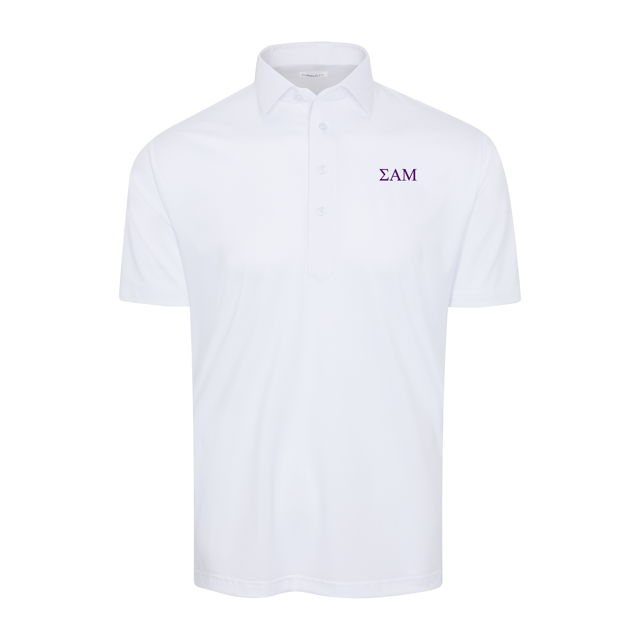 Collars & Co. Sigma Alpha Mu Semi-Spread Collar Polo White