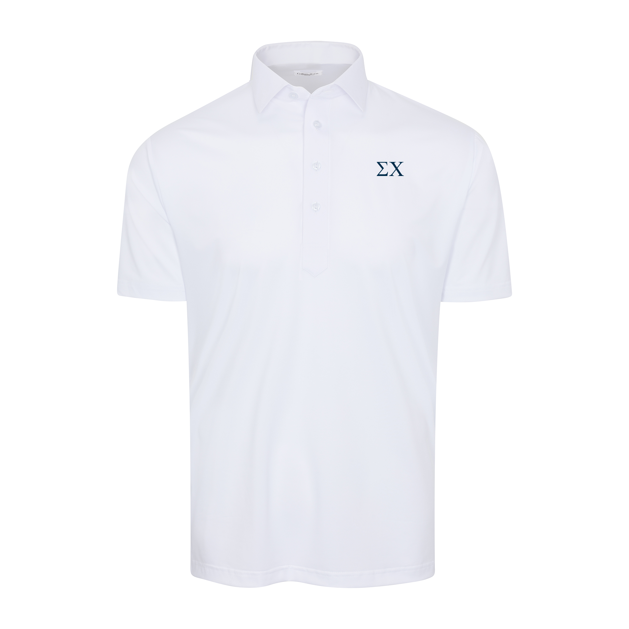 Collars & Co. Sigma Chi Semi-Spread Collar Polo White