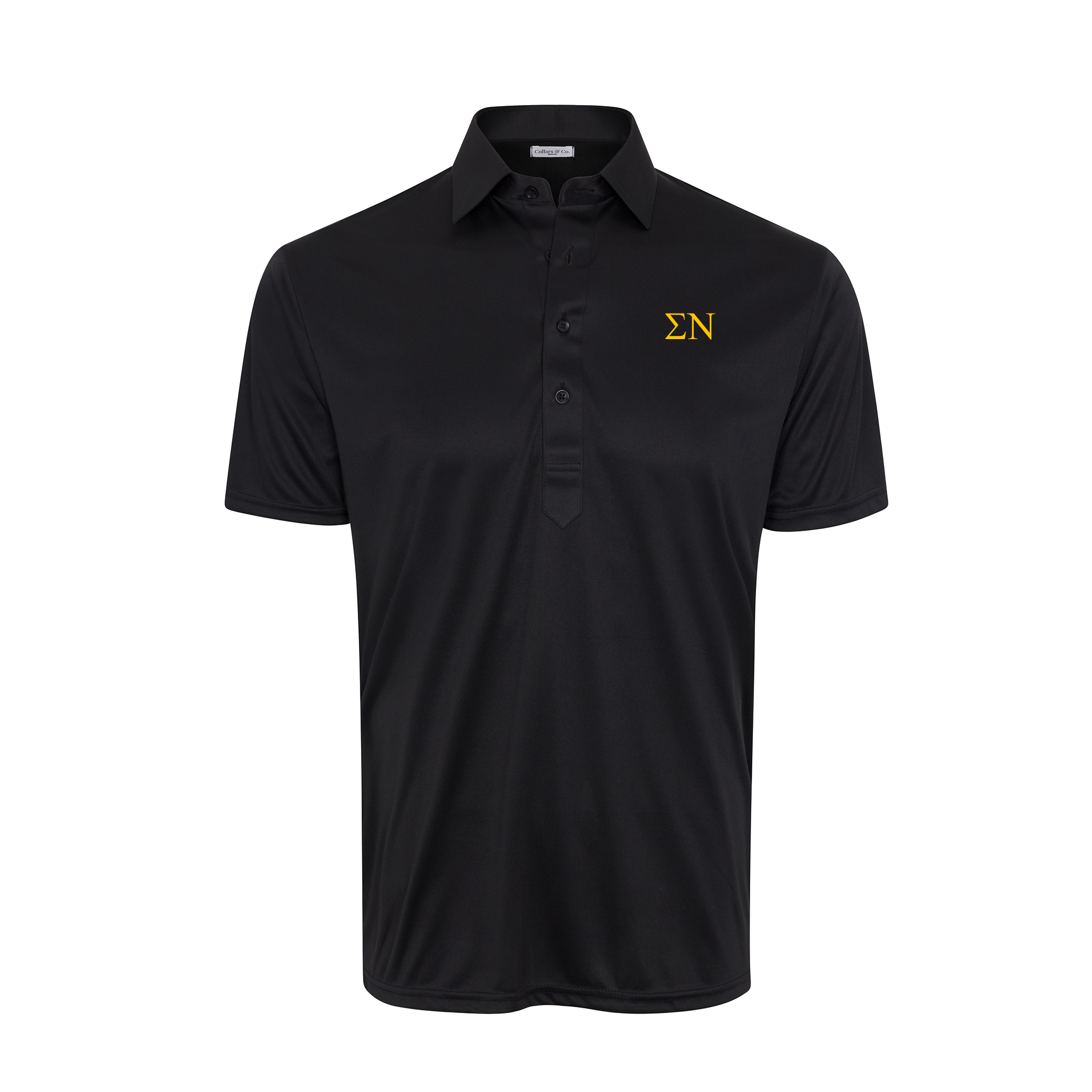 Collars & Co. Sigma Nu Semi-Spread Collar Polo Black