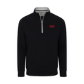 Collars & Co. Sigma Phi Epsilon Heather Cloud Cotton Quarter Zip Pullover Black with Light Grey Trim