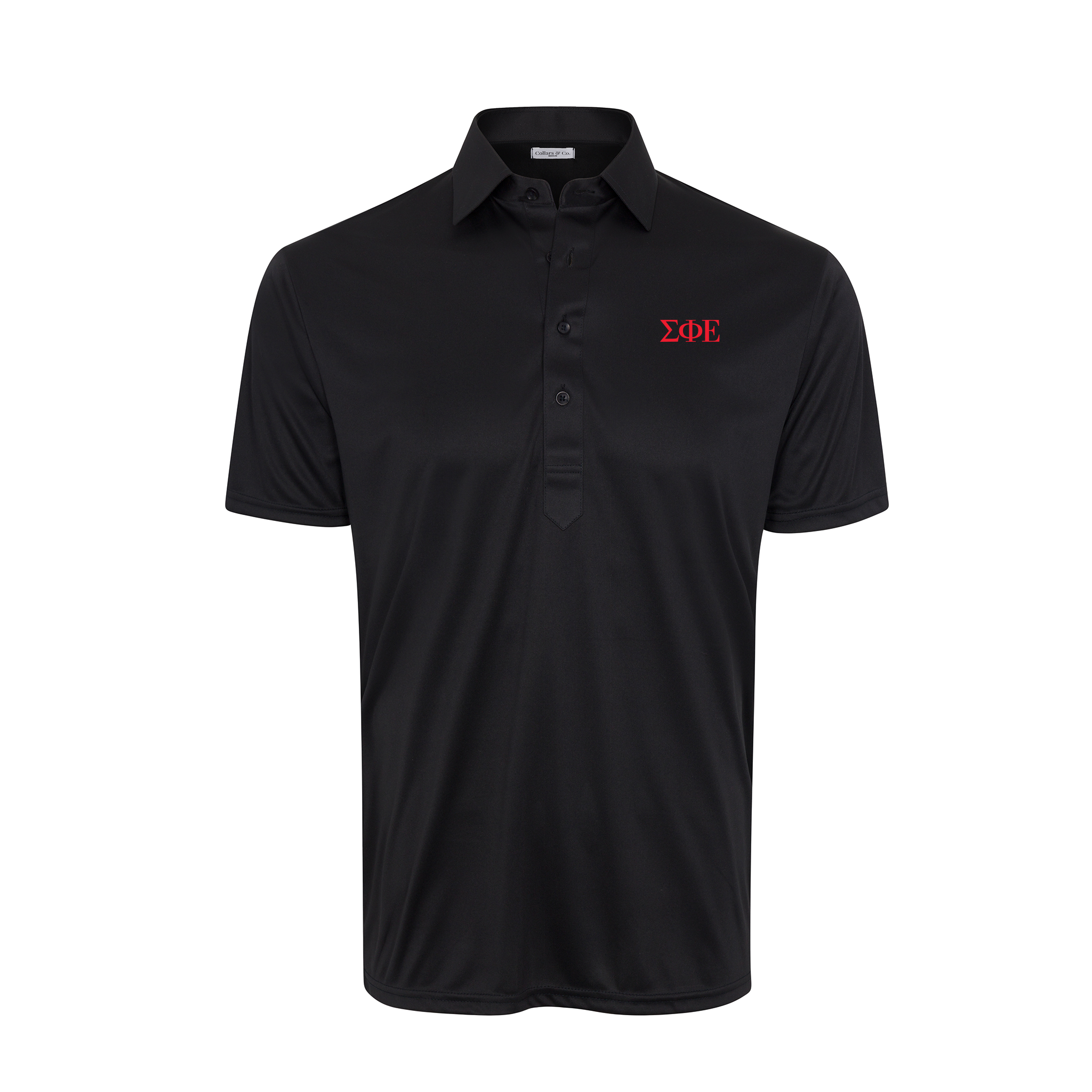 Collars & Co. Sigma Phi Epsilon Semi-Spread Collar Polo Black