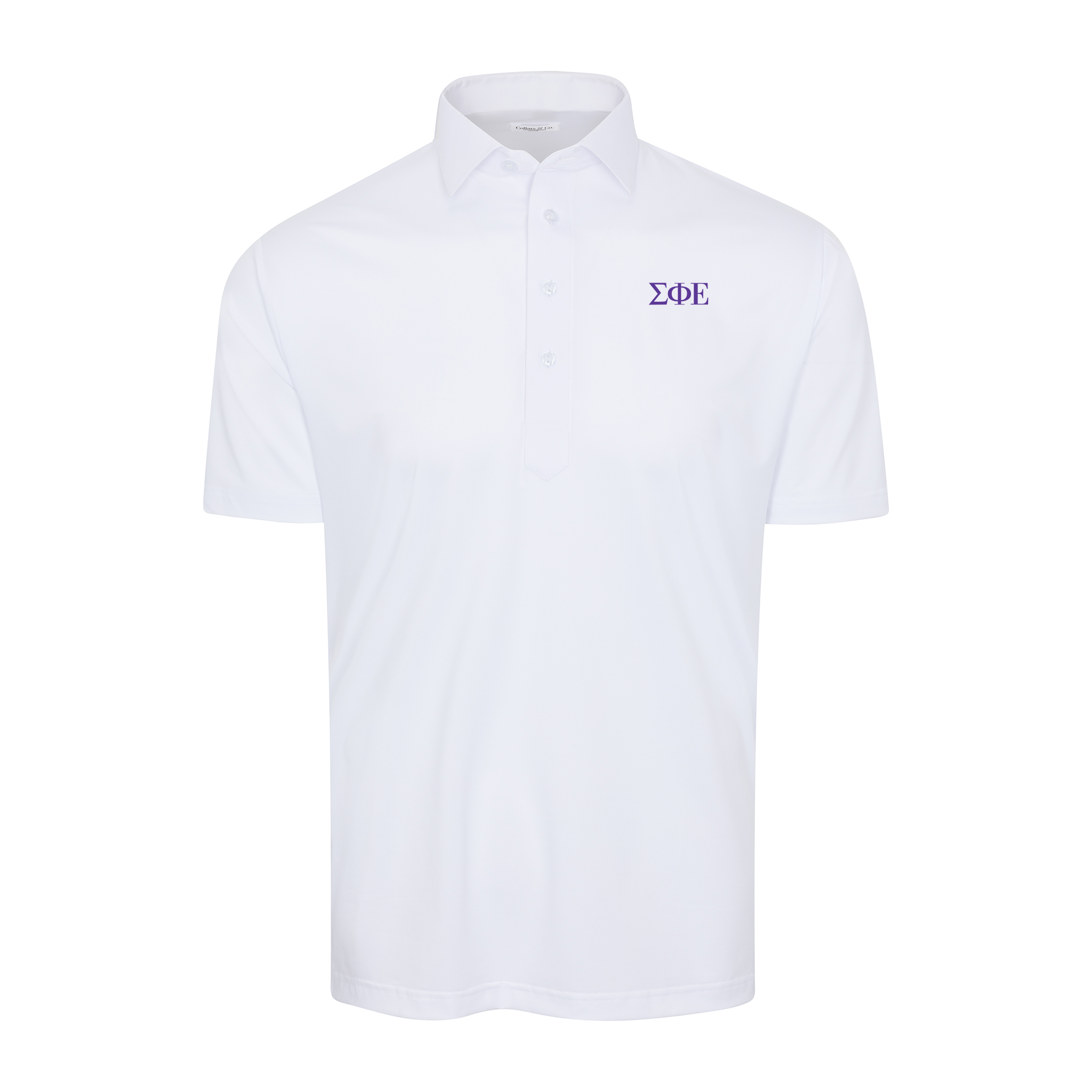 Collars & Co. Sigma Phi Epsilon Semi-Spread Collar Polo White