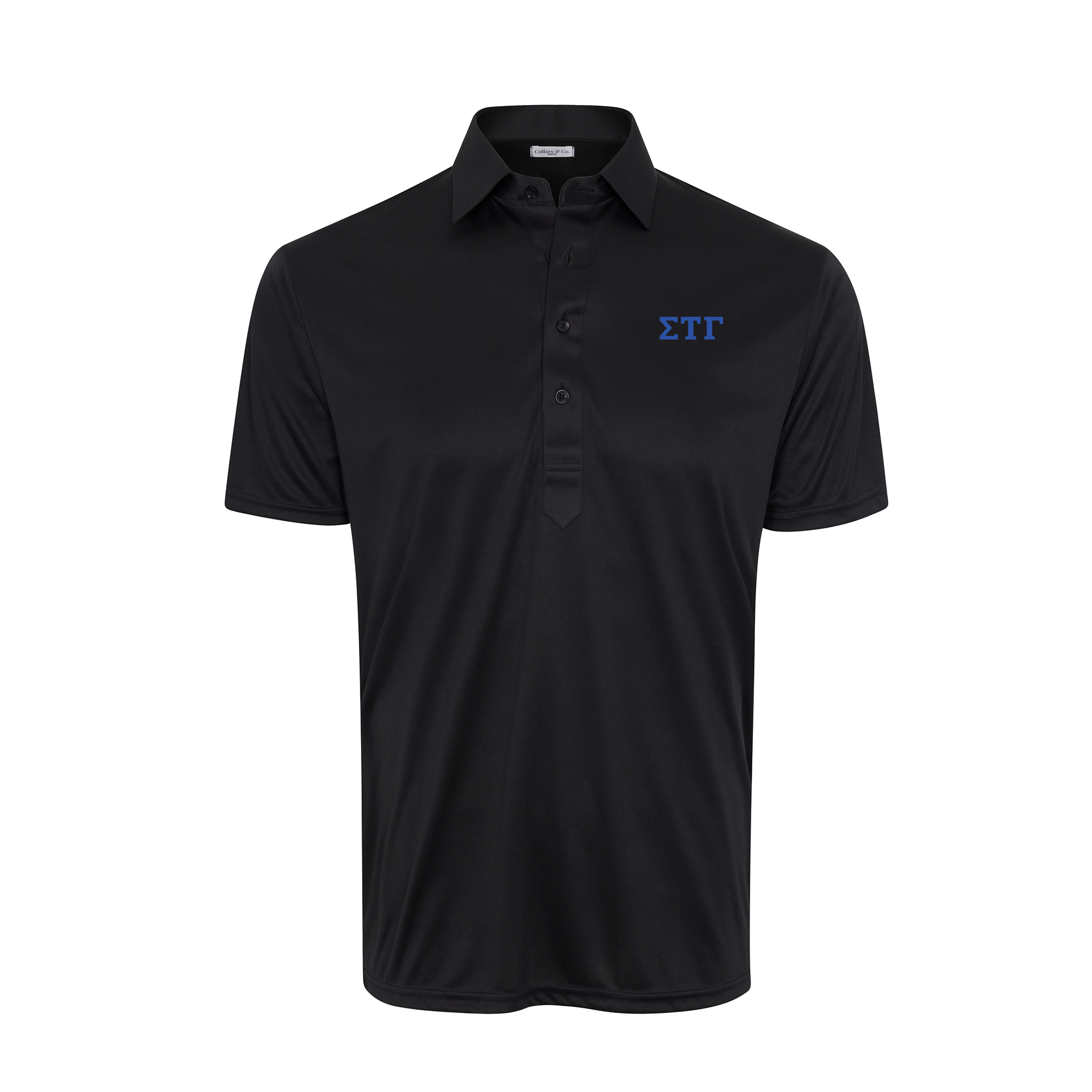 Collars & Co. Sigma Tau Gamma Semi-Spread Collar Polo Black