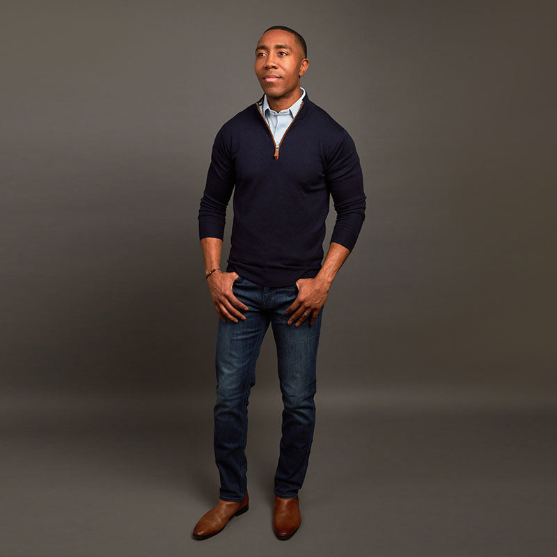 Semi-Spread Collar Polo Light Blue